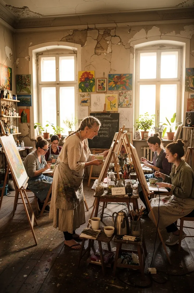 Természetes gyógynövényekkel teli kosár, amelyek a komfortérzet és jólét támogatására szolgáló teák készítéséhez szükségesek.